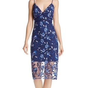 NWT Bardot Blue Floral Midi